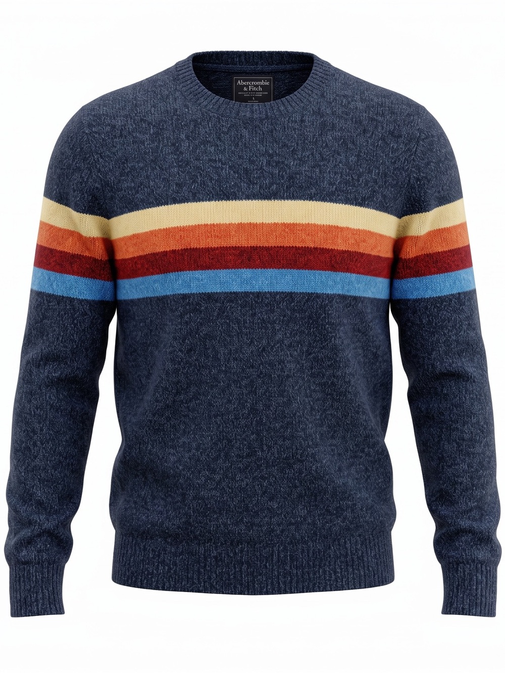 VTG Y2K Abercrombie & Fitch Sweater Mens Small Wool Rainbow Stripe Streetwear